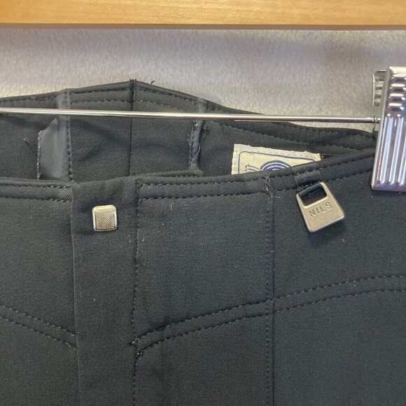 Vintage Nils Skiwear Snow Pants Womens Size 10 Stretch Ski Snow Black Zip Ankle - Picture 7 of 16